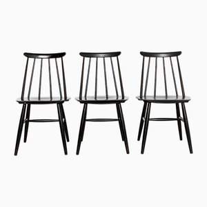 Model Fanett Dining Chairs by Ilmari Tapiovaara for Asko, 1950s, Set of 3