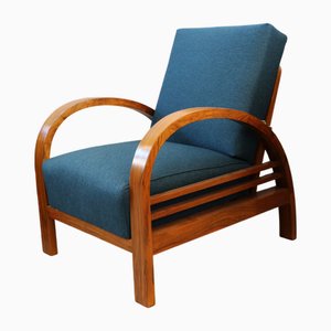 Poltrona Art Déco vintage regolabile, anni '20