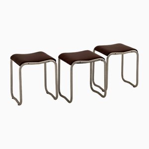 Vintage Bauhaus Stools, 1970s, Set of 3