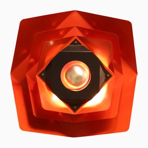 Wall Lamp in Orange Metal from Bito, Denmark, 1960s