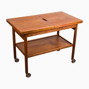 Danish Teak Extendable Serving Cart with Two Levels by Kurt Ostervig for Jason Mobler, 1960s