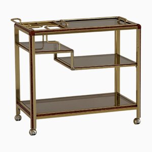 Vintage Brass Bar Trolley, 1980s
