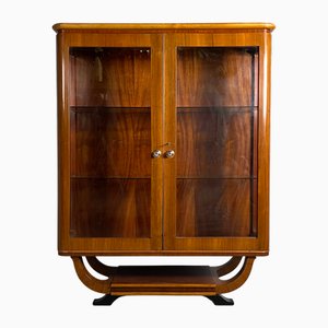 Art Deco Italian Display Cabinet in Wood and Glass, 1930s