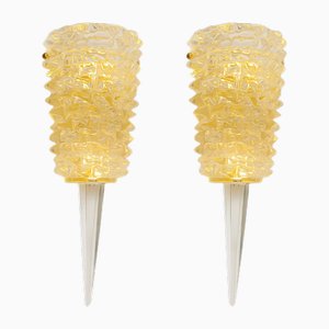 Italian Murano Glass Wall Sconces by Simoeng, Set of 2