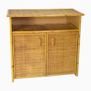 Italian Sideboard in Bamboo and Rattan, 1960s