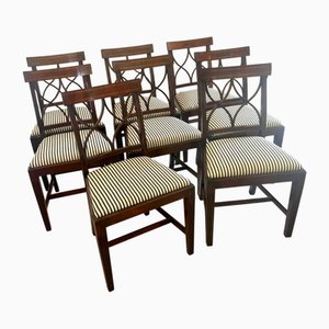 Chaises de Salle à Manger Antiques en Acajou, 1920s, Set de 8