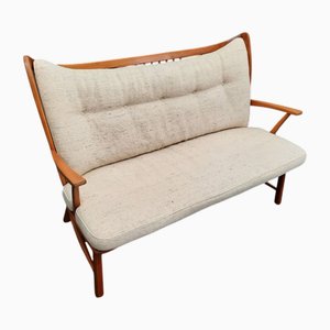 Mid-Century Modern Cherry Wood Sofa, 1950s