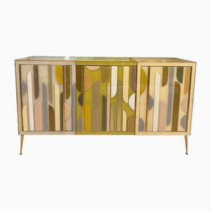 Murano Glass Sideboard in Pastel Colors, 1960s