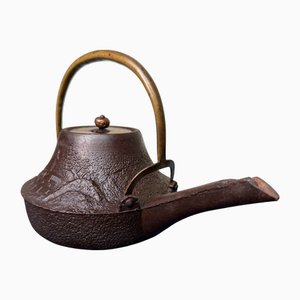 Théière Traditionnelle Tetsubin Antique, Japon, 1860s