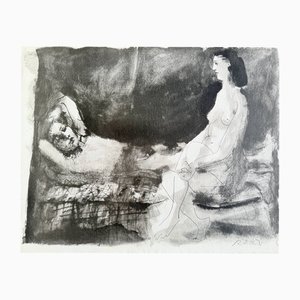 Pablo Picasso, Homme couché et femme assise, Nudo, 1967, Litografia