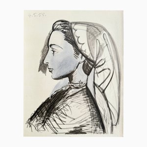 Pablo Picasso, Portrait de Jacqueline, 1967, Lithographie