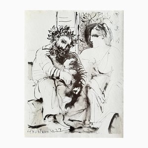 Pablo Picasso, Scene de famille, 1967, Lithograph