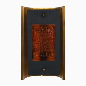 Lámpara de pared sueca Mid-Century de Erik Höglund para Boda Smide, años 60