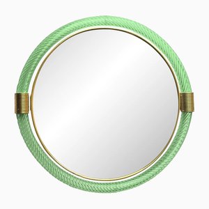 Venetian Round Murano Glass Wall Mirror by Simoeng