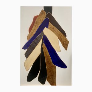 Kardesch, Equilibre Bleu Nr 2535, Oil on Canvas