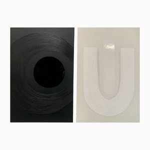 Kardesch, Monochrome Yin & Yang, Oil on Canvas