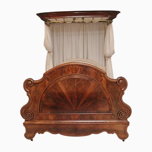 Halbes Taster Bett aus Mahagoni, 1860er