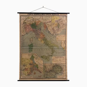 Vintage Map of the Unification of Italy, 1964