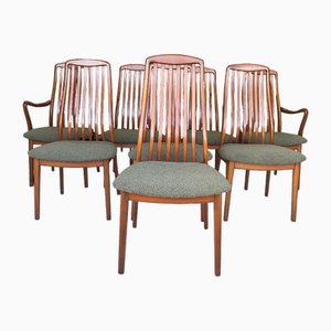 Sillas de comedor danesas vintage de teca de Preben Schou Andersen. Juego de 8
