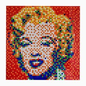 Invader, Rubik Shot Red Marilyn, 2023, Stampa giclée