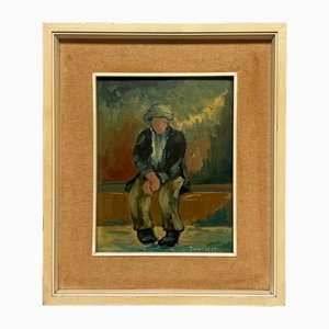 Ernesto Tramezzani, Malinconia, 1971, Oil Painting, Framed