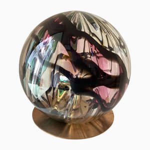 Sphere Table Lamp in Murano Glass and Brass from Manifattura di Murano, 1970s