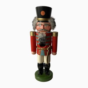 Traditional Wooden Nutcracker with Carved Face
