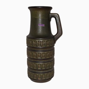 Vintage Green Glazed Vase with Handle from Scheurich, 1970s