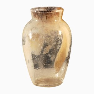Neoklassizistische Shabby-Chic Vase aus mundgeblasenem Glas von Venini, 1970