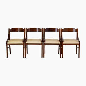 Mid-Century Modern Wood Dining Chairs by Silvio Cavatorta, Italy, 1960s, Set of 4