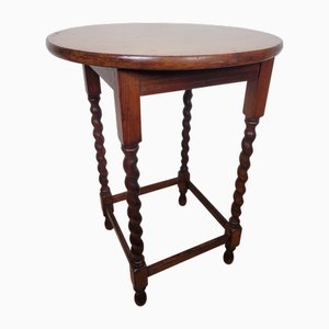 English Circular Barley Twist Occasional Table, 1930s