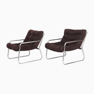 Poltrone cantilever Space Age di Gillis Lundgren, anni '70, set di 2