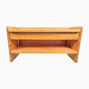 Vintage Pine Storage Bench, France, 1970s