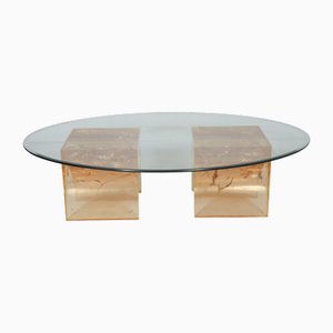 Amber Resin Coffee Table by Marie-Claude de Fouquières, France, 1970s