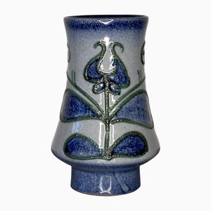 Florale Vase in Ceramic from Strehla Keramik, 1960s
