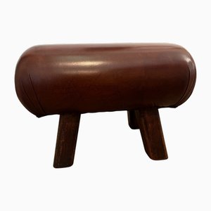 Vintage Vaulting Horse in Leather, 1950s