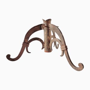 Antique Hand-Forged Iron Christmas Tree Stand, 19th Century