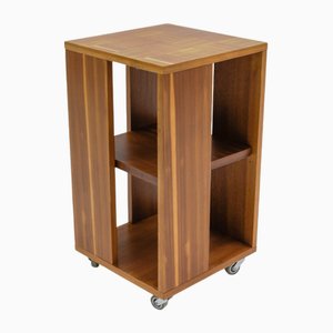 Scandinavian Rollable 4-Sided Bookcase in Pine, 1960s