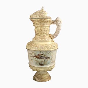 Jarra de vino barbotina francesa grande, 1875-1895