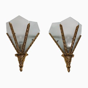 Bronze Wall Sconces, Spain, 1980s, Set of 2