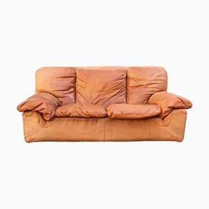Bonheur Leather Sofa by Titina Ammannati and Giampiero Vitelli for Brunati, 1970s
