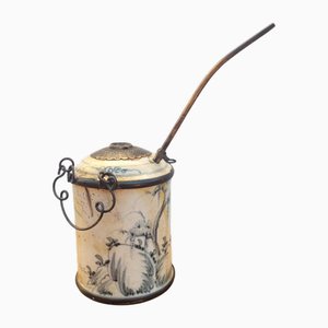 Pipa de agua de porcelana azul de principios del siglo XX