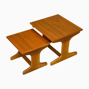 Tables Gigognes Scandinaves en Teck, 1960s, Set de 2