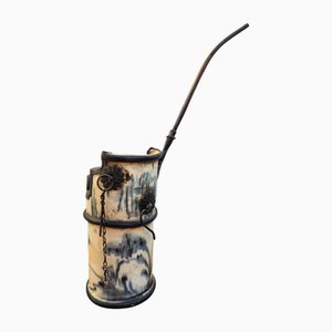 Early 20th Century Hue Blue Porcelain Water Pipe