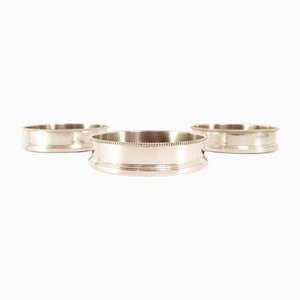 Sottobicchieri vintage in argento sterling di Richard Comyns, 1989, set di 3