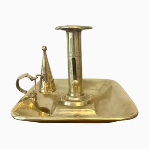 Antique George III Chamber Candlestick with Original Snuffer, 1800