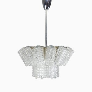 Lampada a sospensione Austrolux vintage in vetro, anni '70