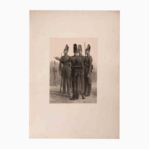 Auguste Raffet, Grenadiers (Parade), Lithograph, 1841
