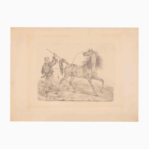 Carle Vickers, Horse and Knight, Pencil Drawing