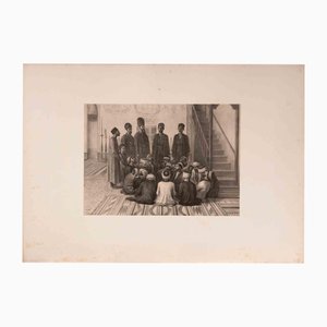 Auguste Raffet, Group of Men in a Mosque, Lithograph, 1845